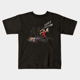 Player 1 Insert Coin Kids T-Shirt